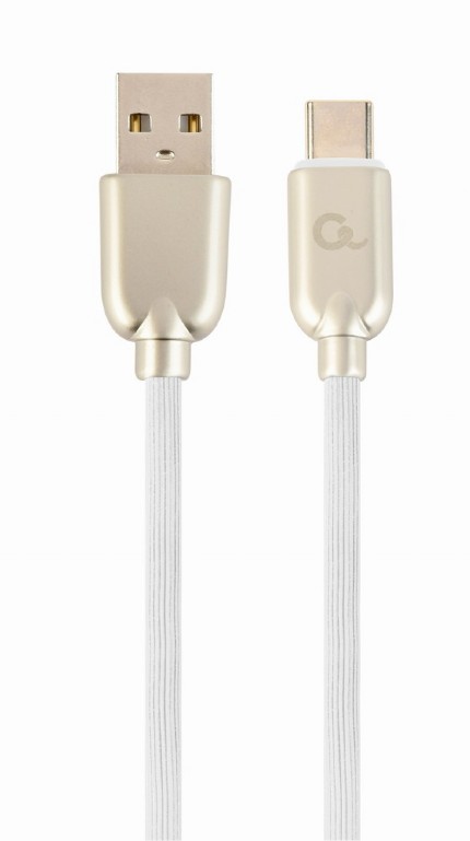 Cablu alimentare si date Gembird, USB 2.0 (T) la USB 2.0 Type-C (T), 2m, Alb, CC-USB2R-AMCM-2M-W