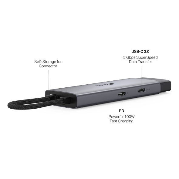 Hub USB Type-C TP-Link UHC, 5-in-1 , 1 x HDMI, 1 x PC USB-C 100W, 2 x USB 3.0, 1 x USB-C, carcasa aluminiu