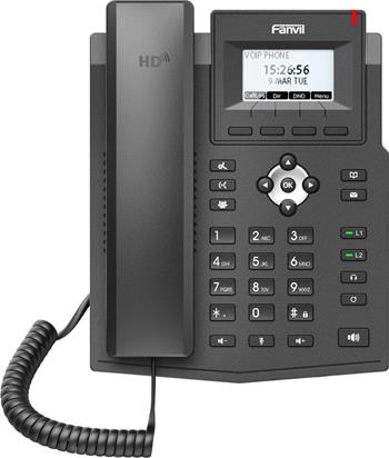 Telefon VoIP, Fanvil, HD Audio, RJ45, 100Mbps, afisaj LCD, Negru
