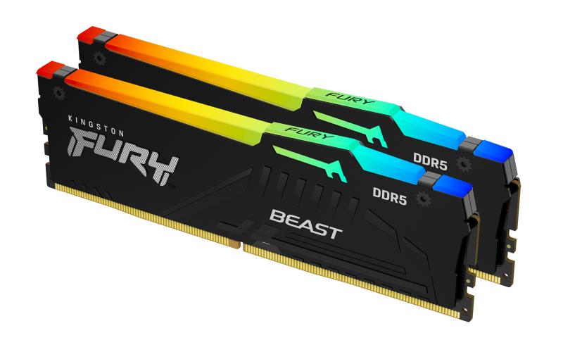 Memorie Kingston FURY Beast Black RGB EXPO, 32GB (2x16GB) DDR5, 6000MT/s, CL36