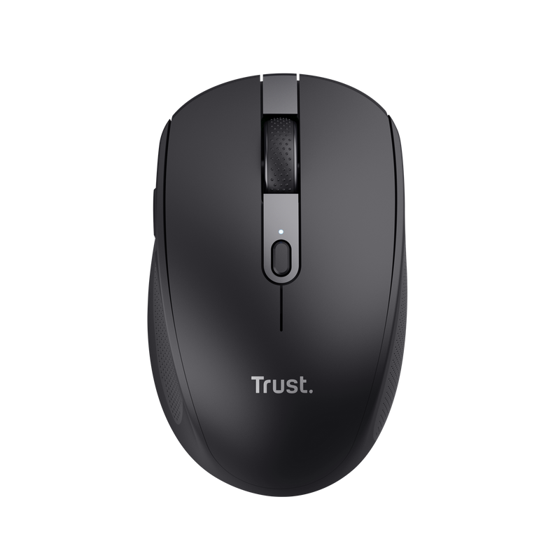 Mouse Wireless Trust OZAA, silentios, compact, Bluetooth + 2.4GHz, 800-3200 DPI, Negru