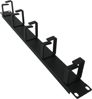 ADEX cable management 19″ 1U short rings, black