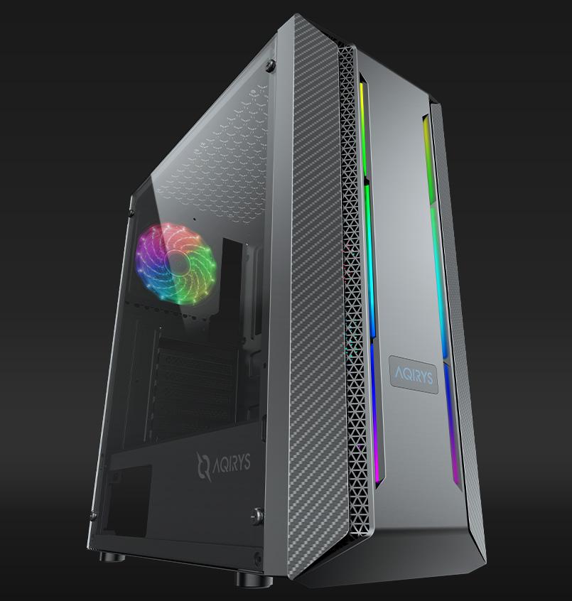 Carcasa AQIRYS Mizar ARGB, Mid-Tower, fara sursa, ATX, Black