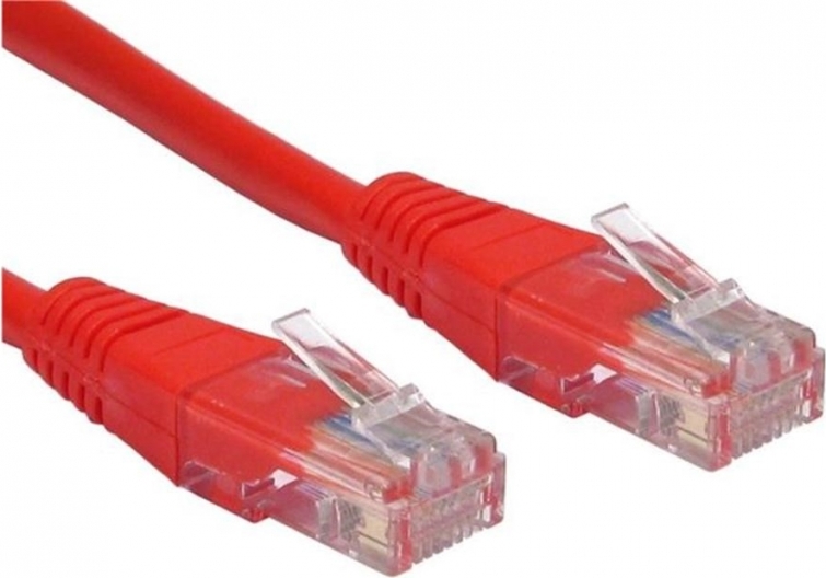 Cablu UTP SPACER Cat5e, cupru-aluminiu, 2 m, rosu, AWG26, SP-PT-CAT5-2M-R