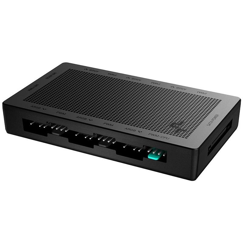Fan hub DeepCool SC790, port fan PC x 6, iluminare ARGB