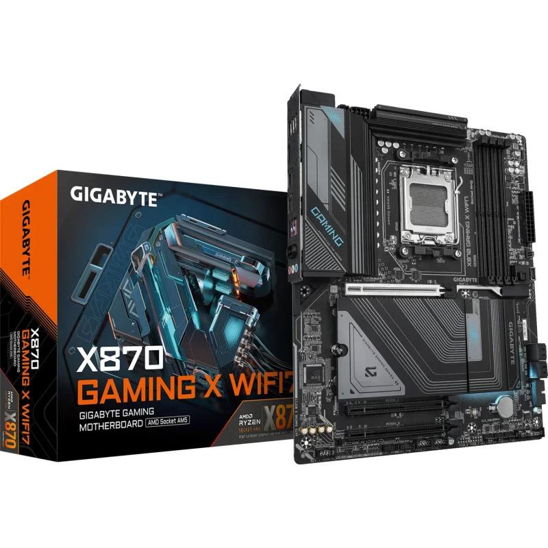 Placa de baza GIGABYTE X870 GAMING X WIFI7, AM5, DDR5, Wi-Fi, BT, ATX, Negru