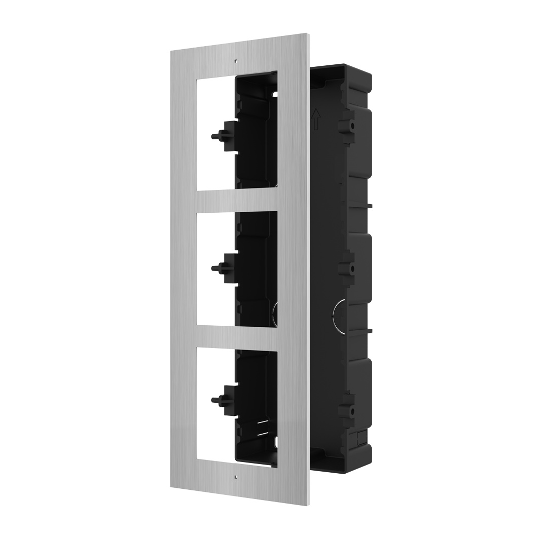 Panou frontal pentru 3 module videointerfon modular Hikvision DS-KD- ACF3/S; 2 Panou frontal pentru 3 module videointerfon modular Hikvision DS-KD- ACF3/S; - imagine 2