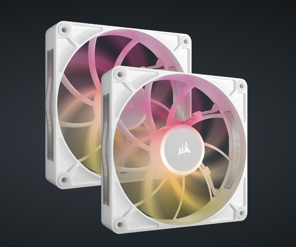 Ventilatoare CORSAIR iCUE LINK RX140 MAX RGB WHITE, dual pack