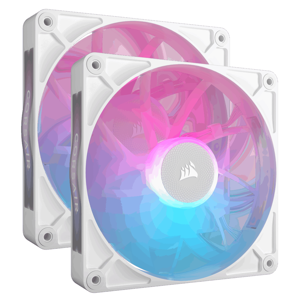 Ventilator Corsair iCUE LINK RX140 RGB, 140mm PWM, Twin Pack, Alb