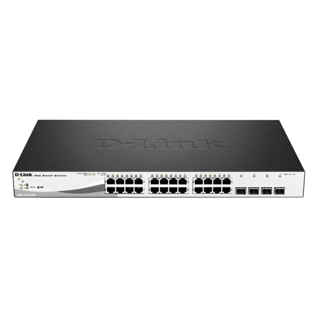 Switch Smart D-Link DGS-1210-28MP, 28-Port Gigabit PoE+, 4 SFP Ports