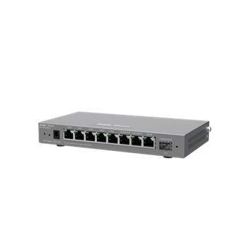 Router 8 porturi RJ45 1 Gbps, 1 port SFP 1 Gbps, 200 clienti, Multi-WAN, Cloud Management – Ruijie RG-EG209GS