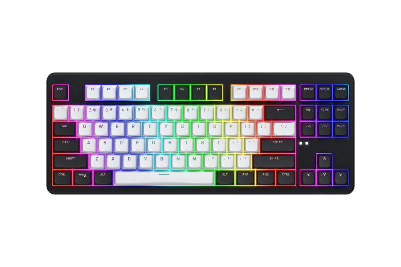 Tastatura mecanica wireless Hator Rockfall 3 Mecha TKL, conectivitate USB, iluminare RGB, HATOR Aurum Orange Linear rev.1.0 switches, material taste ABS, profil OMA, sistem de reducere a sunetului, PORON Switchpad, negru