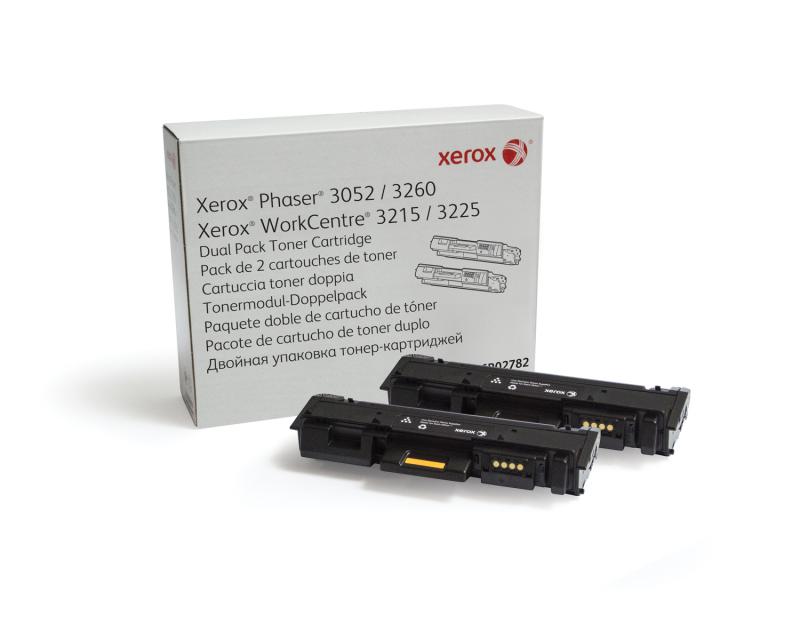 Toner Xerox 106R02782 pentru Phaser 3052/3260, Dual Pack, Negru
