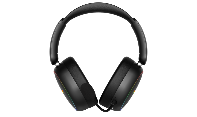 Casti gaming wireless Hator Phoenix 2, material membrana PET, frecventa raspuns 10Hz-44kHz, impendanta 32Ω, putere maxima 30mW, autonomie baterie pana la 45 de ore, acoperire UV, iluminare RGB, microfon detasabil unidirectional, negru