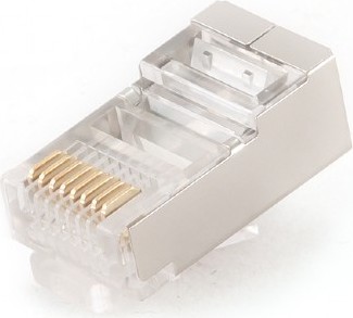 MUFE RJ45 GEMBIRD Cat5e. pt. FTP, 10 buc., ecranata, 30u” contacte aurite, „PLUG5SP/10”