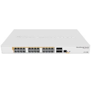Switch MIKROTIK CRS328-24P-4S+RM PoE Switch 24x RJ45 1000Mb/s 4x SFP+ Dual Boot PoE Budget 500W