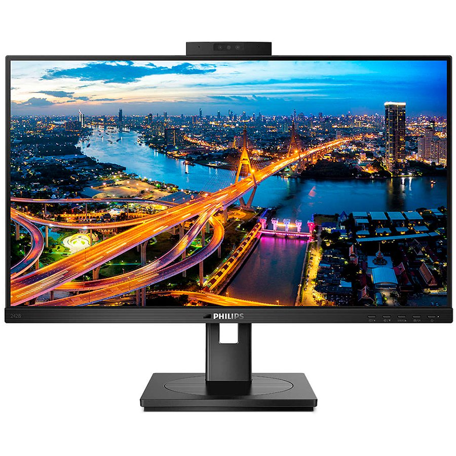 Monitor LED IPS Philips 23.8", Full HD (1920x1080), 75Hz, 4ms, Adaptive Sync, HDMI, Display Port, DVI, VGA, USB, Webcam, Pivot, negru 4 Monitor LED IPS Philips 23.8", Full HD (1920x1080), 75Hz, 4ms, Adaptive Sync, HDMI, Display Port, DVI, VGA, USB, Webcam, Pivot, negru - imagine 4