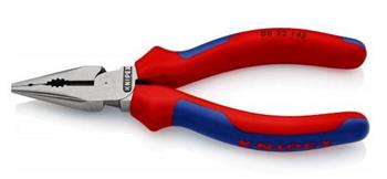 Cleste cu varf lung plat, 145mm, cu punct de prindere, Knipex 08 22 145 T