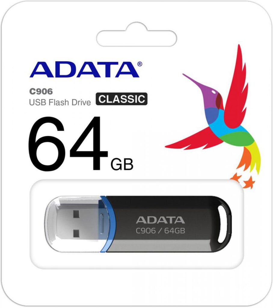 Memorie USB ADATA C906, 64GB, USB 2.0, Negru