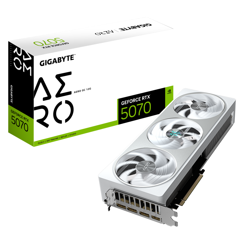 Placa video GIGABYTE GeForce RTX™ 5070 AERO OC, 12GB GDDR7, 192-bit