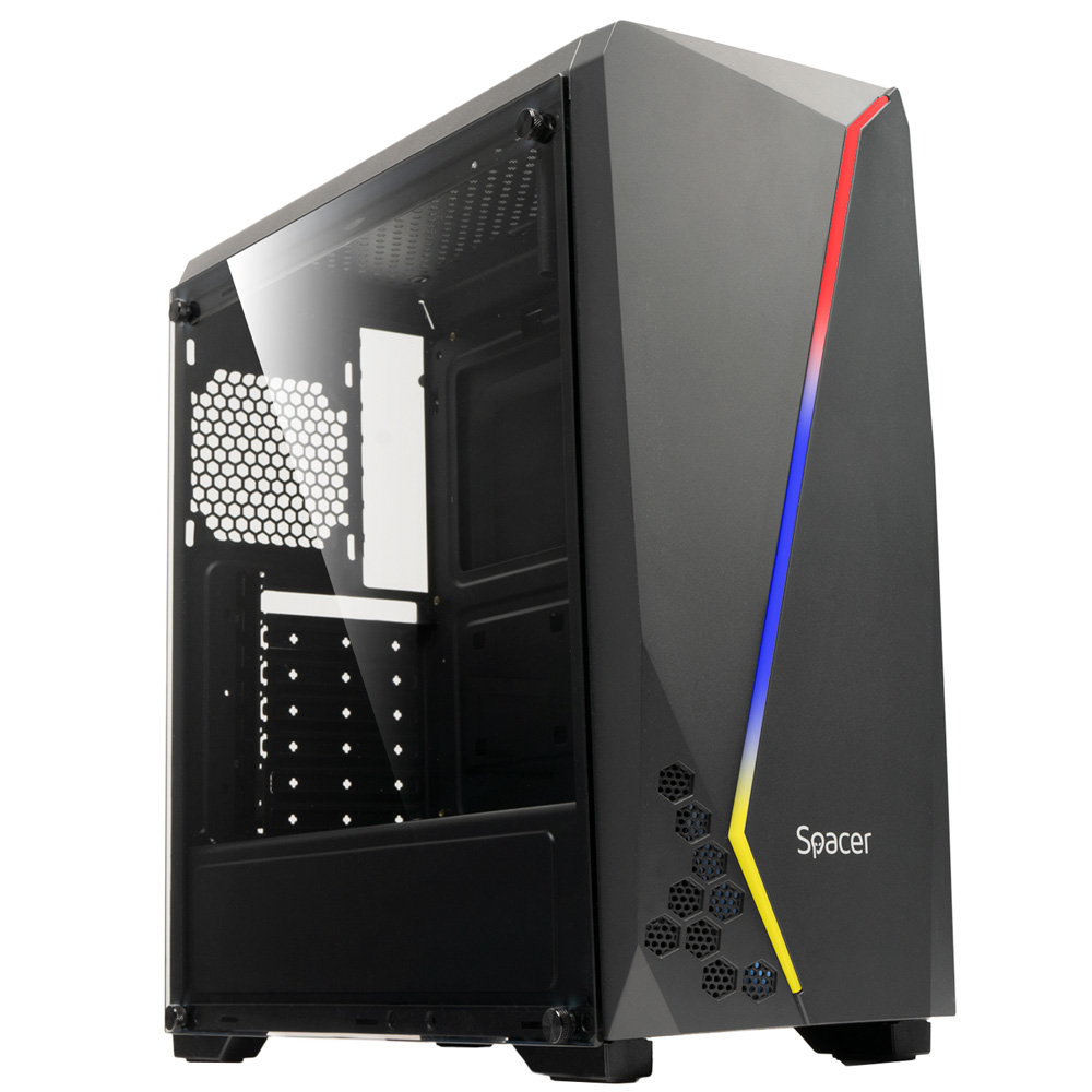 Carcasa SPACER FLASH, Mid-Tower, fara sursa, ATX, Black