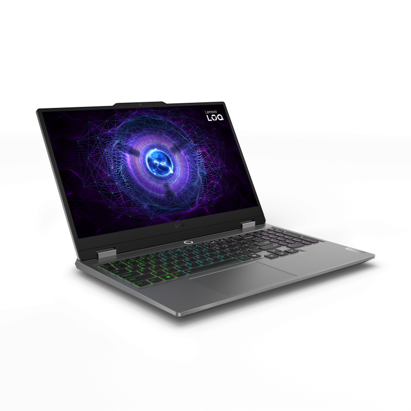 Laptop Gaming Lenovo LOQ 15IAX9 cu procesor Intel® Core™ i5-12600HX pana la 4.6GHz, 15.6″ Full HD, IPS, 144Hz, 16GB DDR5 RAM, 512GB SSD, NVIDIA® GeForce RTX™ 4050 6GB GDDR6, No OS, Luna Grey