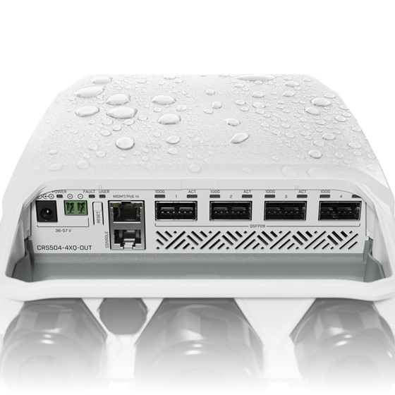 Switch MikroTik, CRS504-4XQ-OUT, 1xLAN, standard CE 2 Switch MikroTik, CRS504-4XQ-OUT, 1xLAN, standard CE - imagine 2