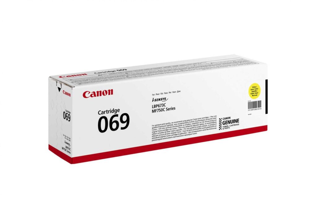 Cartus toner Canon CRG069, Yellow, 1900 pag, pentru Canon I-Sensys LBP673, MF752, MF754
