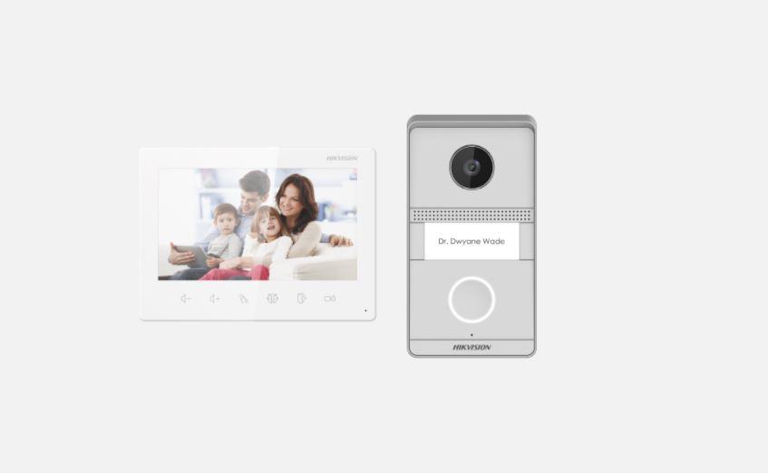 Interfon video, HIKVISION DS-KIS101-P, 2 fire, Argintiu