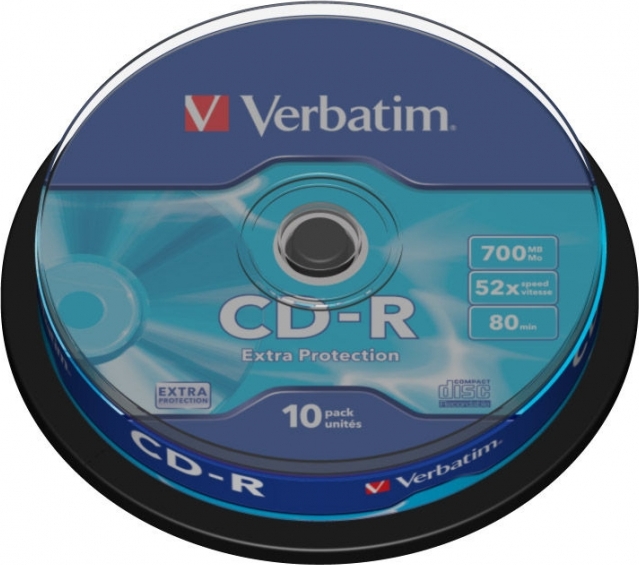 CD-R Verbatim Extra Protection 52X 700MB, spindle 10 buc.