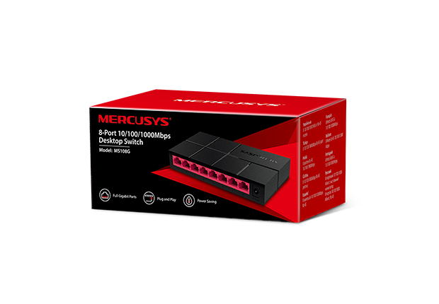 Switch Mercusys MS108G 8 Ports 10/100/1000 Mbps 3 Switch Mercusys MS108G 8 Ports 10/100/1000 Mbps - imagine 3