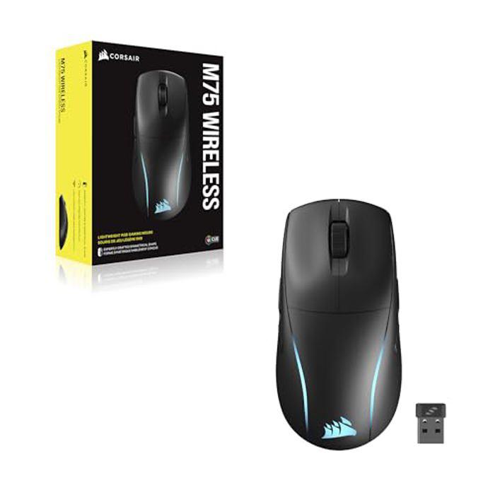 Mouse gaming Corsair M75 Lightweigh 2.4GHz wireless or Bluetooth®, 26K DPI, 89g, RGB, negru