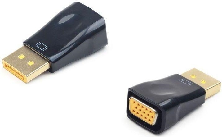adaptor video Gembird DisplayPort (T) la VGA (M), rezolutie maxima 1920 x 1200 la 60 Hz, Negru, A-DPM-VGAF-01
