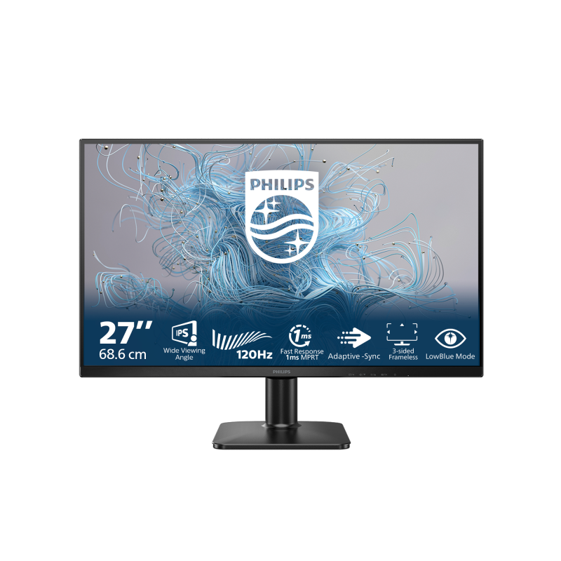 Monitor IPS LED Philips 27″ 27E2N1110/00, Full HD 1920 x 1080, VGA, HDMI, Boxe, 120 Hz, 1 ms Negru