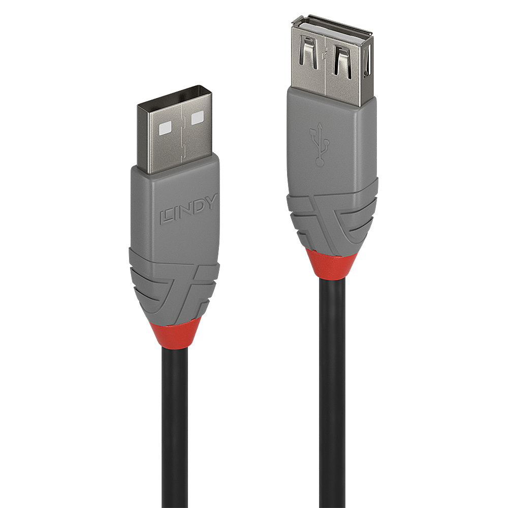 Lindy Cablu USB 2.0 Ext. USB 2m, Anthra