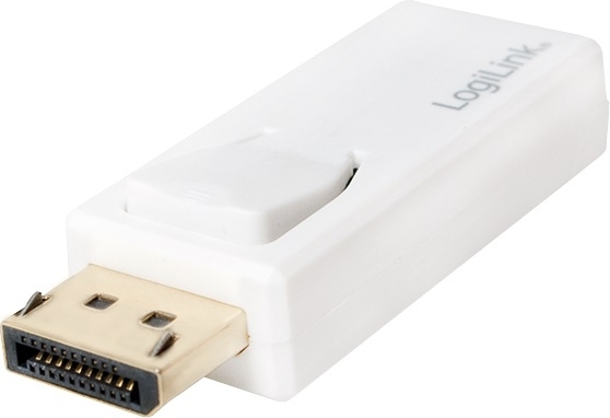 ADAPTOR video LOGILINK, DisplayPort (T) la HDMI (M), rezolutie maxima 4K UHD (3840 x 2160) la 30 Hz, alb, „CV0100” (timbru verde 0.08 lei)