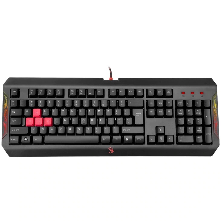 Tastatura A4Tech Bloody Q100, Iluminata, USB, Negru