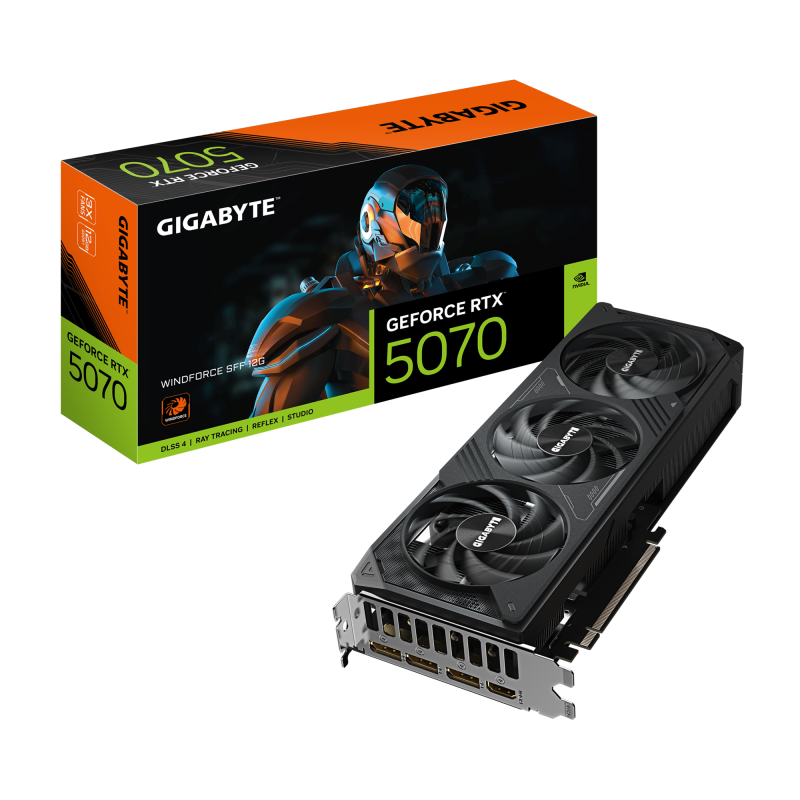 Placa video GIGABYTE GeForce RTX™ 5070 WindForce SFF, 12GB GDDR7, 192-bit