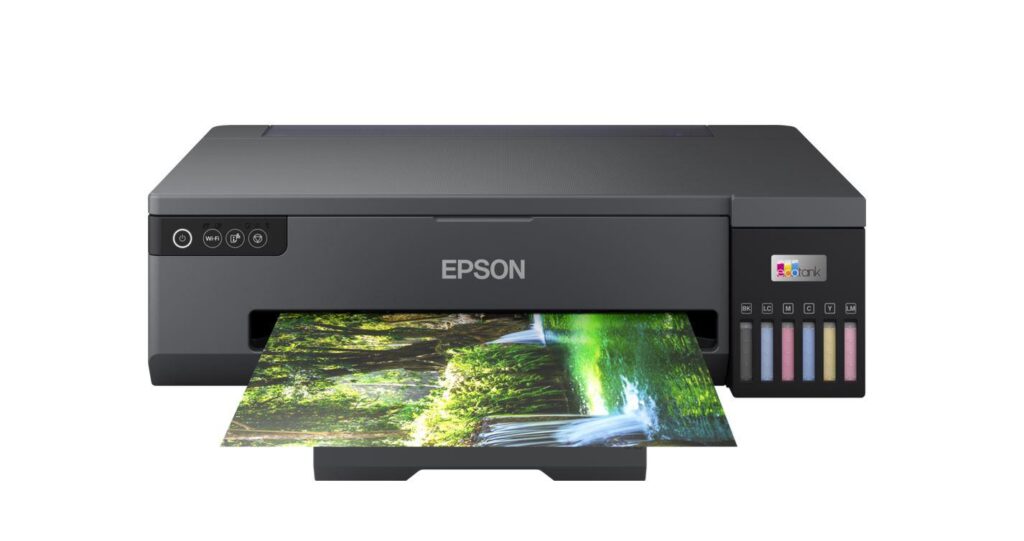Imprimanta inkjet color CISS Epson EcoTank L18050, dimensiune A3+, viteza printare 22ppm alb-negru, 22ppm color, rezolutie 5760 x 1440 dpi