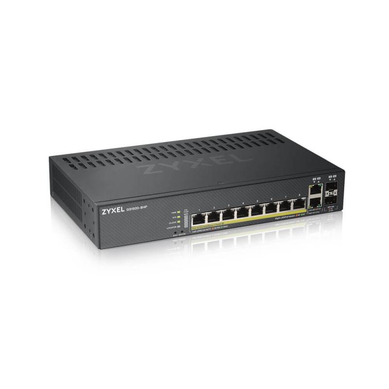 Switch 8-port ZyXEL GS1920-8HPV2, Gigabit, cu management, PoE 1 Switch 8-port ZyXEL GS1920-8HPV2, Gigabit, cu management, PoE
