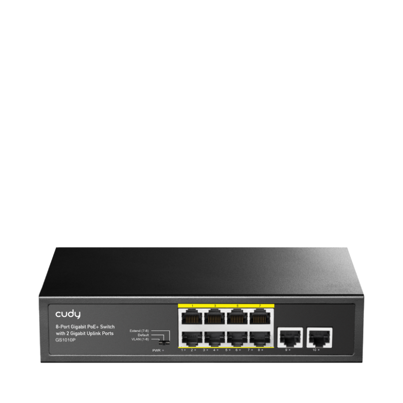 Switch Cudy 8 porturi PoE+8xLAN si 2 porturi Gigabit Uplink, 120W, 10/100/1000 Mbps