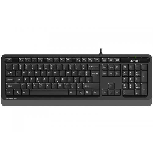Tastatura A4tech, Fstyler USB, cu fir, 104 taste format standard, USB, Negru/Gri
