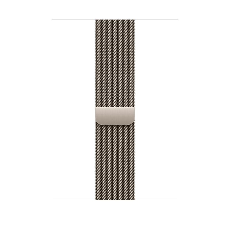 Curea pentru Apple Watch 46mm, Milanese Loop, Natural S/M
