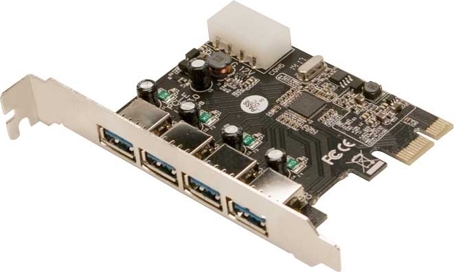 Card PCI-Express, 4 porturi USB 3.0 A, LOGILINK PC0057A