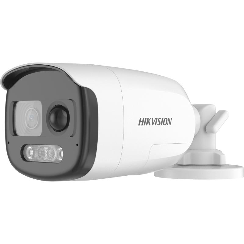 Camera de supraveghere Hikvision Turbo HD Series with ColorVu DS2CE12DF3TPIRXOS2 2.8mm ColorVu PIR Siren Audio Fixed Bullet Camera, 2MP, 1920×1080
