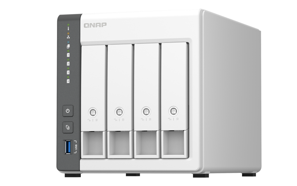 Network Attached Storage Qnap TS-433 cu procesor ARM 4-core Cortex-A55 2GHz, 4-Bay, 4GB DDR4, Port 2.5GbE