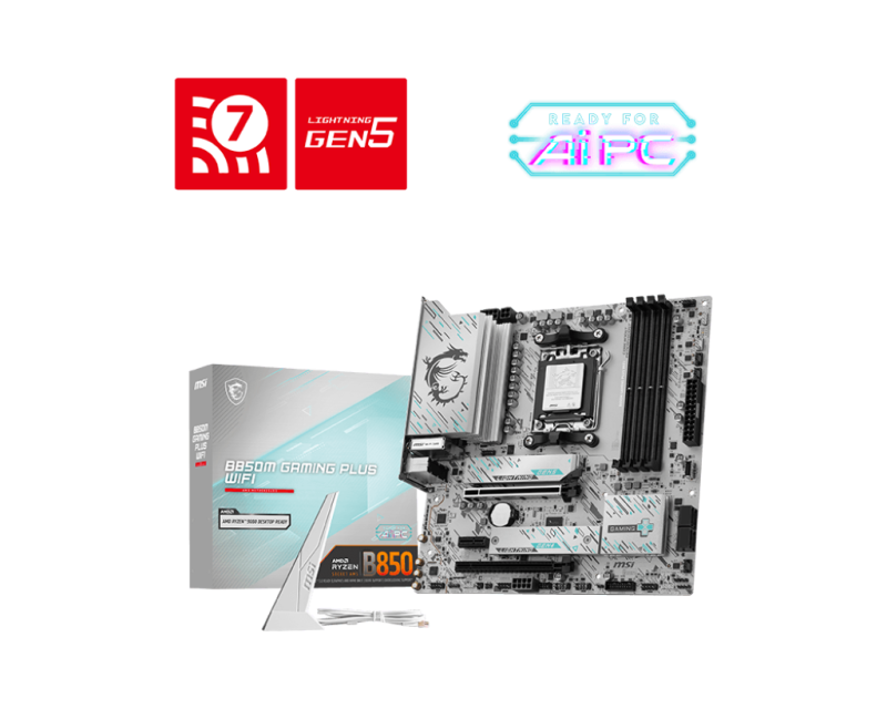 Placa de baza MicroATX, AMD B850, 4 sloturi memorie, culoare neagra