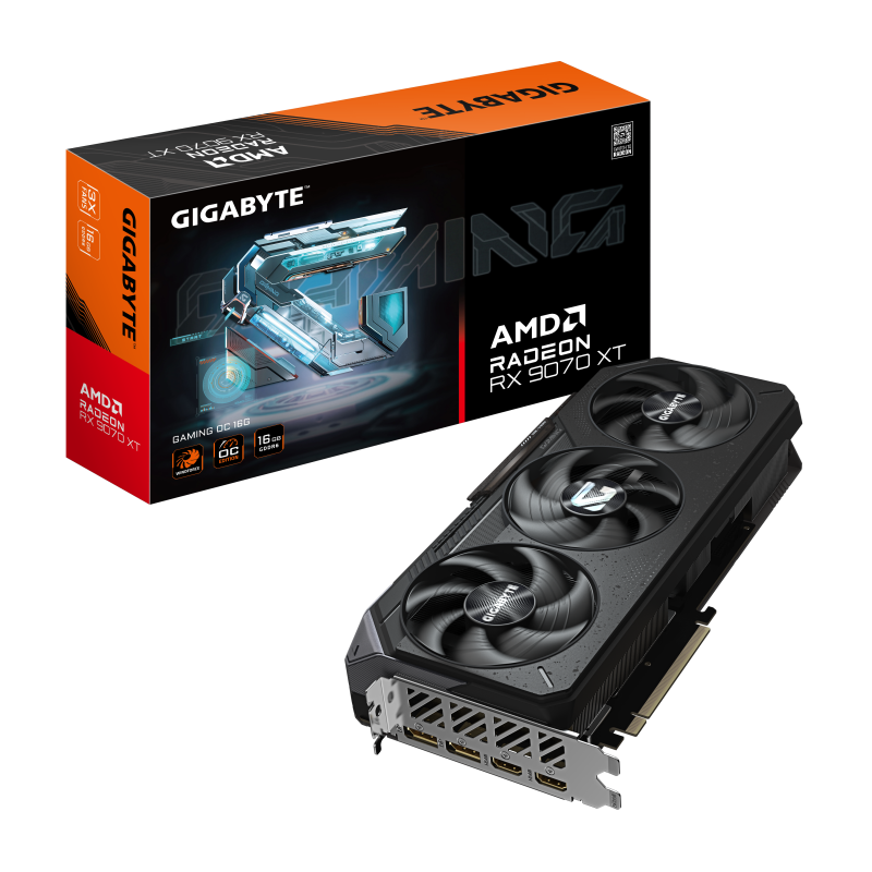 Placa video GIGABYTE Radeon™ RX 9070 XT GAMING OC, 16GB GDDR6, 256-bit