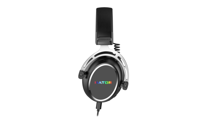 Casti gaming cu fir Hator Hypergang 3, conectivitate USB Type-C/USB Type-A, material membrana compozit, Virtual 7.1 Surround Sound, logo iluminat RGB, frecventa raspuns 10Hz-44kHz, impendanta 32Ω, microfon detasabil unidirectional, negru