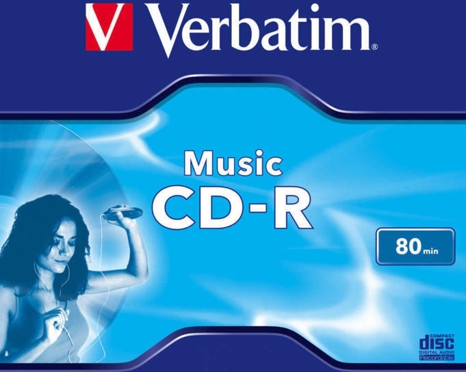 Set 10 CD-uri muzicale, Verbatim, 700MB, 16X, 80min, Argintiu